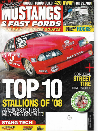 MUSCLE MUSTANGS & FAST FORDS 2009 JAN - CHEAP TURBO, TOP 10 NEW STANGS,INTAKES